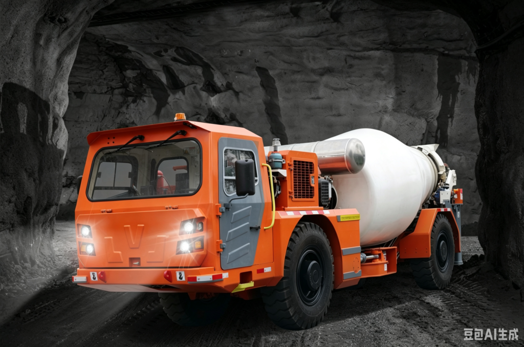 Underground mining service vehicle